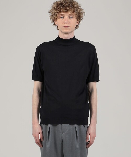 JOHN SMEDLEY セーター ニット コットン モックネックプル