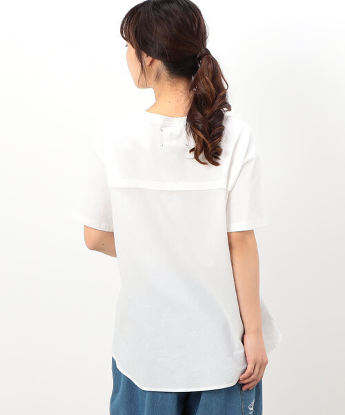 tシャツ バックフレアーTシャツ レディース tシャツ バックフレア 半袖Tシャツ レディース : ZOZOTOWN