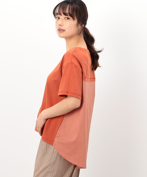 tシャツ バックフレアーTシャツ レディース tシャツ バックフレア 半袖Tシャツ レディース : ZOZOTOWN