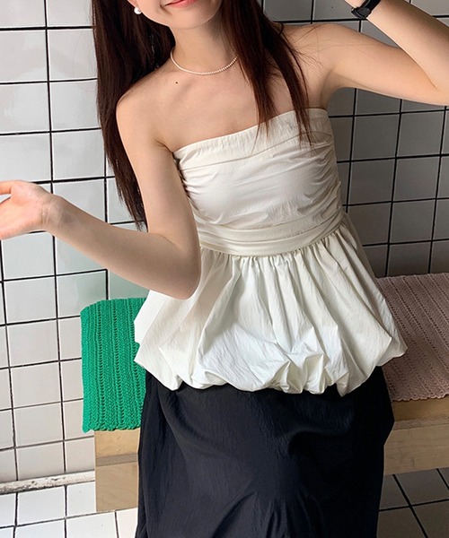 ROOP TOKYO チューブトップ ベアトップペプラムバルーントップス