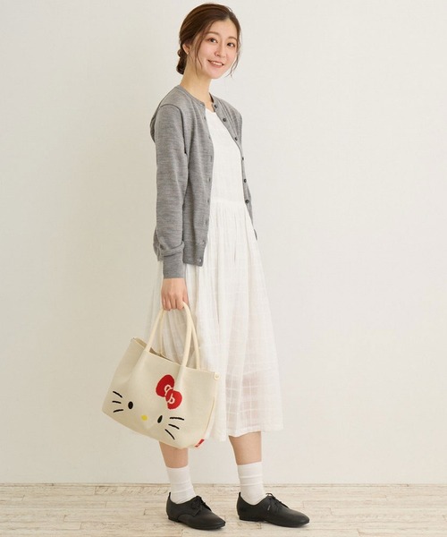 LADURÉE Hello Kitty トートバッグ Shopping Eco Tote Bag Macaron White Hello Kitty Laduree