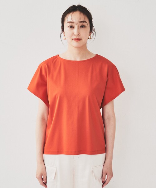 tシャツ 「コットンシルケットフレンチスリーブプルオーバー」 レディース 楽天市場】evernavy エバーネイビー シルケット フレンチ