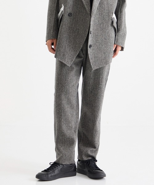sulvam スラックス 「sulvam / サルバム」HERRINGBONE SIDE LINE