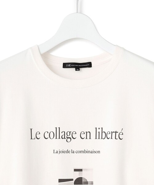 tシャツ 「洗える」Le collage ロゴロンTEE レディース 23区 tシャツ 「洗える」Le collage ロゴロンTEE レディース