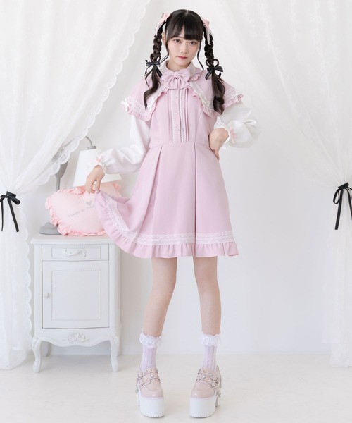 DearMyLove ワンピース ポンチョ風袖切替ワンピース : ZOZOTOWN Yahoo