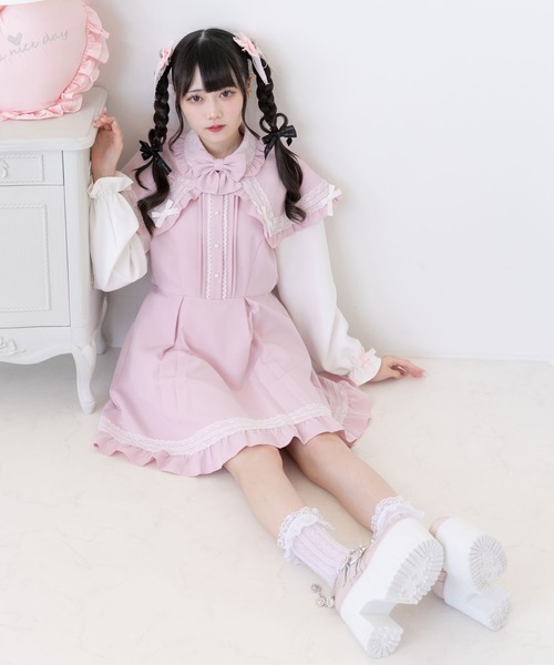 DearMyLove ワンピース ポンチョ風袖切替ワンピース : ZOZOTOWN Yahoo