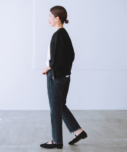 今期☆新品☆IENA イエナ BLACK ジップアップ スウェット BLACKジップアップスウェット（スウェット）｜IENA（イエナ）の