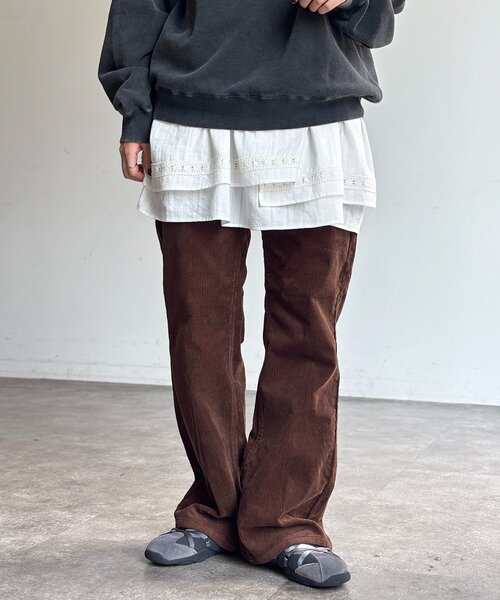 ジーンズ デニム デニムパンツ フレアデニム レディースの画像