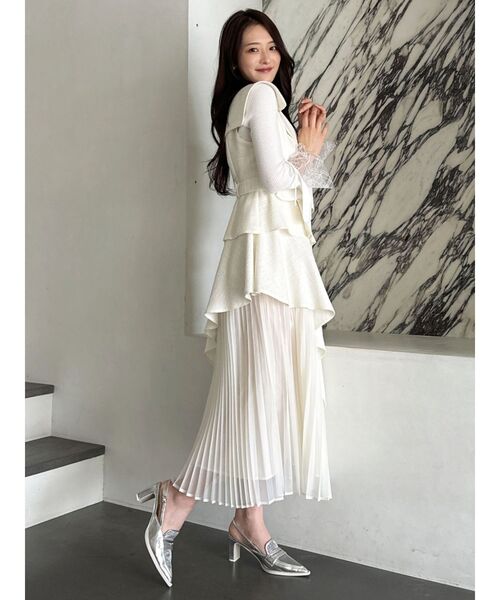 最終価格 アシメプリーツトレンチワンピース dazzlin