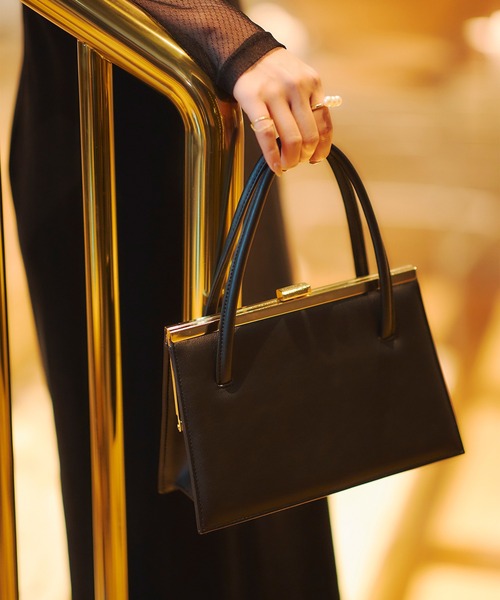 ánuans ブラック ハンドバッグ アニュアンス anuans バンブーハンドルバッグ （BLACK） -靴