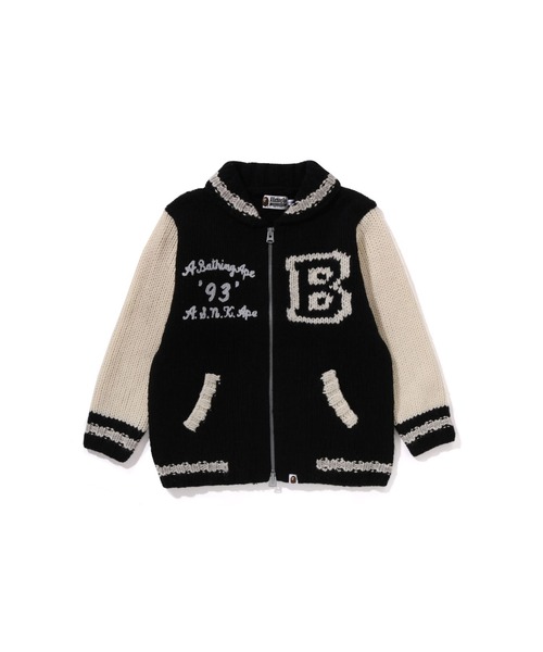 カーディガン A BATHING APE COWICHAN CARDIGAN キッズ 子供服 男の子 女の子