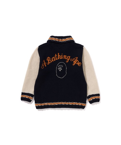カーディガン A BATHING APE COWICHAN CARDIGAN キッズ 子供服 男の子 女の子の画像