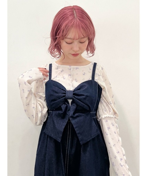 レディース ワンピース マキシドレス キャミ ビッグリボン moment+ ワンピース ビッグリボンキャミワンピース : ZOZOTOWN