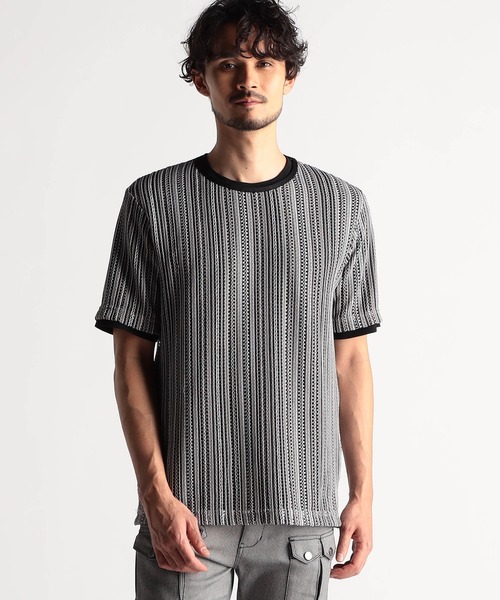 【おまけ付】 NICOLE CLUB ラッセルレースアンサンブルT tシャツ MEN FOR トップス