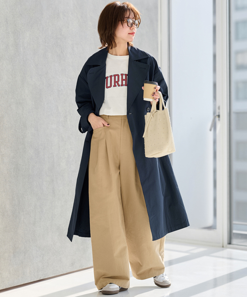 美品　ジャーナルスタンダード　トレンチコート　M　ベージュ　コットン 追加》コットンナイロンライトトレンチコート（トレンチコート