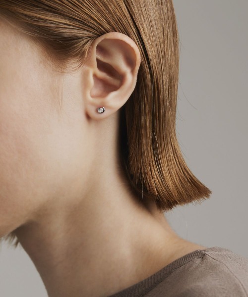 4℃ HOMME+（ヨンドシーオムプラス） ピアス 「6月誕生石」シルバー