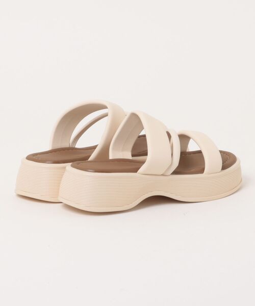 shoes365 サンダル 「shoes 365」ダブルストラップ厚底サンダル