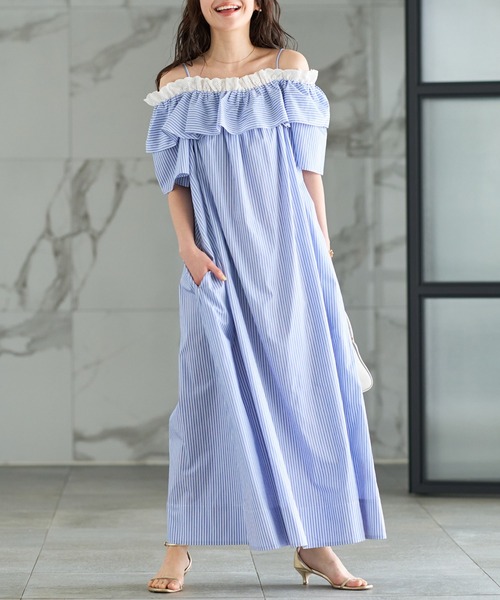 La boutique Bonbon ワンピース 「大人ガーリー」ストライプ