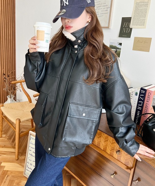 ドゥロワー Drawer ブルゾン ジャケット サテンジップアップ ブラウン 茶 ドゥロワーのコート / ブルゾン（ブラウン）の商品一覧｜ユナイテッド