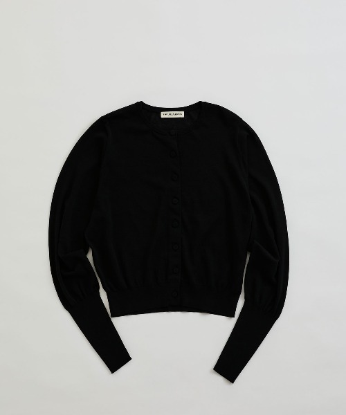 新品タグ付◯THE SHINZONE 五分袖 コットン ニット ブラック BOUCLE KNIT JACKET – Shinzone