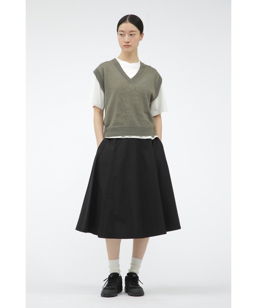 未使用　MargaretHowell　コットンスカート MARGARET HOWELL（マーガレットハウエル）の「COTTON TWILL