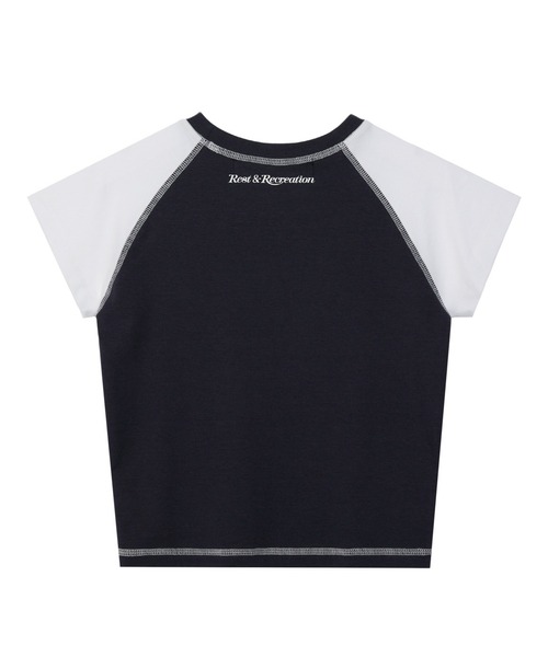 Tシャツ・カットソー Rest & Recreation RAGLAN CROP TOP 4BFK586 Rest＆Recreation tシャツ Rest＆Recreation/レストアンド