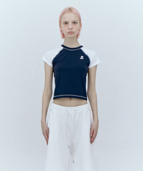 tシャツ Rest＆Recreation/レストアンドレクリエーション RAGLAN CROP TOP ラグラン トップス レディース Rest＆Recreation tシャツ Rest＆Recreation/レストアンド