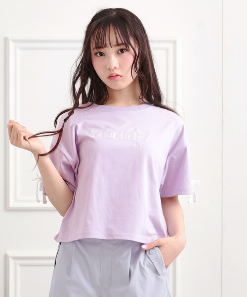 カフェオレ♡★新品 ピンクラテ★りぼんパ－ルトップス 130 カフェオレ♡☆新品 ピンクラテ☆りぼんパ－ルトップス 130