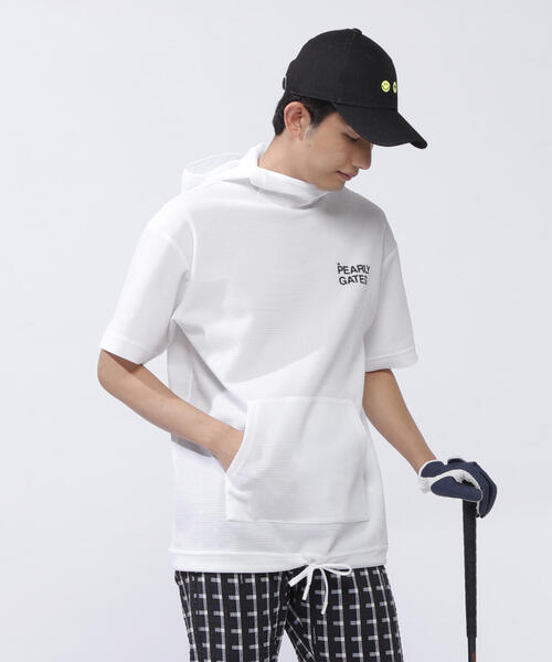 PEARLYGATESネオワッフル半袖フーディプルオーバーRelaxシリーズL PEARLY GATES tシャツ 「PEARLY GATES」ネオワッフル半袖