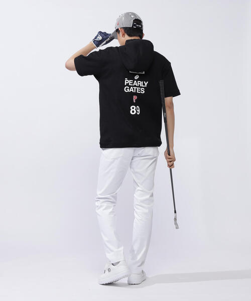 PEARLYGATESネオワッフル半袖フーディプルオーバーRelaxシリーズL PEARLY GATES tシャツ 「PEARLY GATES」ネオワッフル半袖