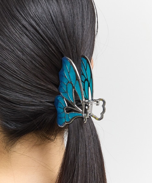 ヘアクリップ　レース/denim No.727 ヘアクリップ レース/denim No.727-直営 店を探すなら
