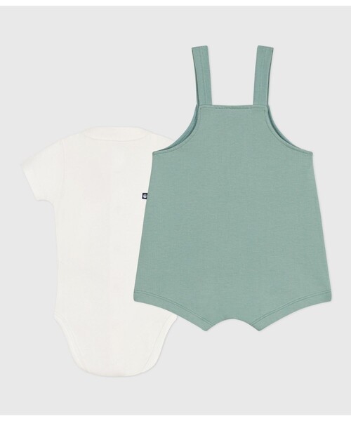 プチバトー2点セット　Tシャツ　オーバーオール PETIT BATEAU サロペット オーバーオール ベビー2点セット