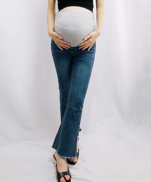 [Mela] ботинки cut Denim брюки M черный женский 