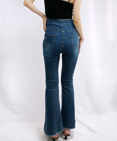 [Mela] ботинки cut Denim брюки M черный женский 