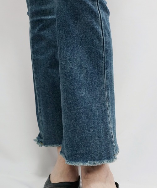 [Mela] ботинки cut Denim брюки M черный женский 