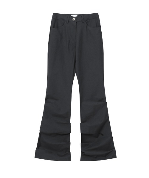 Miseki SEOUL パンツ Cotton shirring bootscut pants
