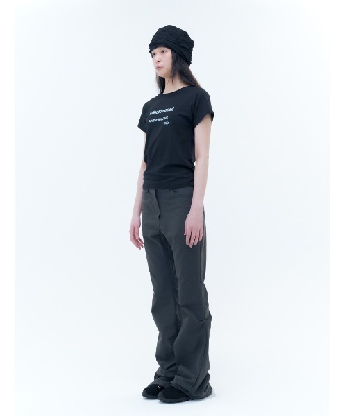 Miseki SEOUL パンツ Cotton shirring bootscut pants