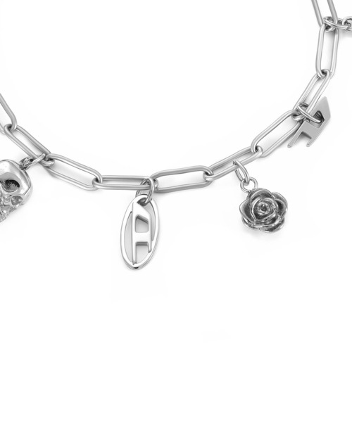 DIESEL ブレスレット ディーゼル アクセサリー メンズ シルバー