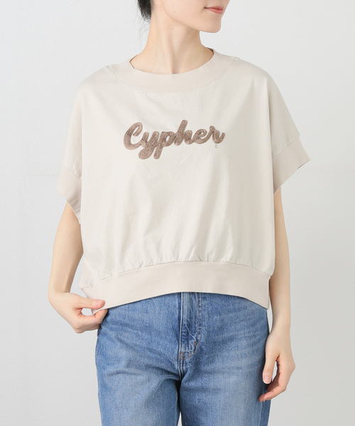 tシャツ 「洗える」Munich/ミューニック 刺繍カットソー レディース