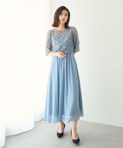 YECCA VECCA 結婚式用ワンピース 新品未使用品 YECCA VECCA（イェッカヴェッカ） ワンピース レース切替ジレ