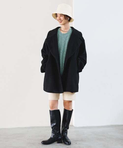 「LEPSIM」 チェスターコート FREE グレー レディース_画像3