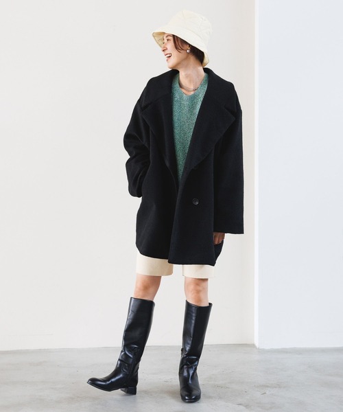 「LEPSIM」 チェスターコート FREE グレー レディース_画像4