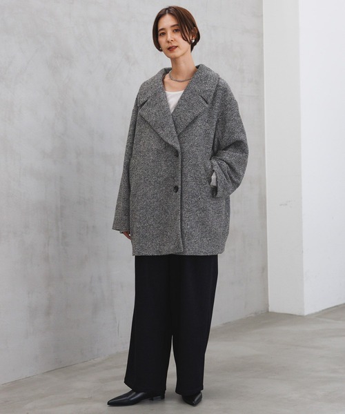 「LEPSIM」 チェスターコート FREE グレー レディース_画像6