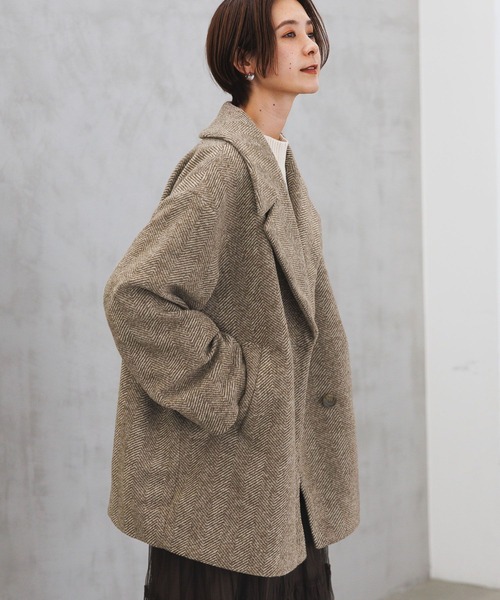 「LEPSIM」 チェスターコート FREE グレー レディース_画像8