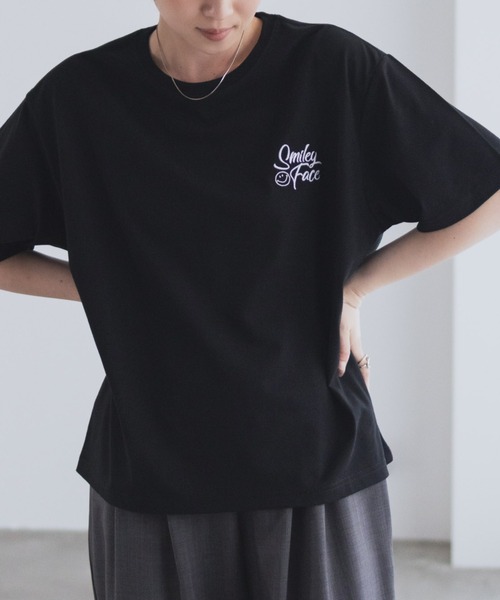 SMILEY TEE / WASHED BLK サイズ　S 新品未使用 MAISON MIHARA YASUHIRO メゾン ミハラヤスヒロ 24SS SMILY FACE