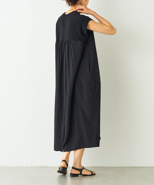 BEARDSLEY（ビアズリー） ワンピース ニットコンビギャザーワンピ