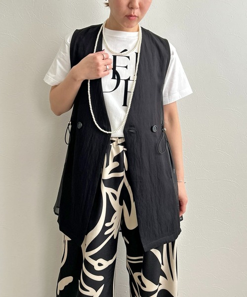 LHELBIE ベスト ジレ シアードロストジレ レディース : ZOZOTOWN