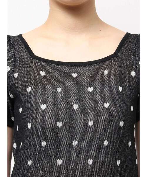 tシャツ ハートジャガードコンパクトニット レディース CALNAMUR tシャツ ハートジャガードコンパクトニット レディース