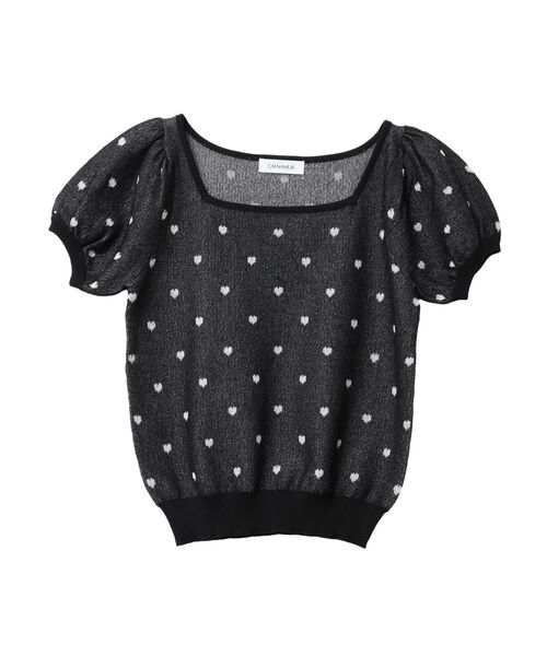 【新品未使用タグ付き】CALNAMUR ラッピングリボンジャガードニット 白 WRAPPING RIBBON JQD KNIT/ラッピングリボンジャガードニット