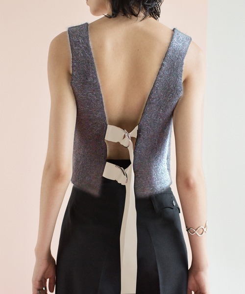 「leinwande」 ニットベスト ONE SIZE ネイビー レディース leinwande 「leinwande」 ニットベスト ONE SIZE ネイビー